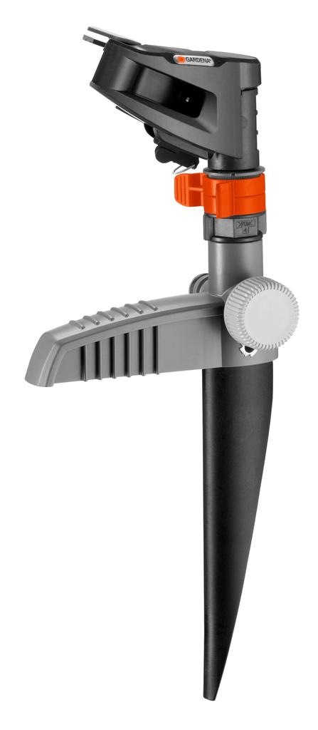 GARDENA Вращающийся импульсный дождеватель, Темный продукт, До 5 дождевателей, Серо-оранжевый, 8141-20. Гарантийные годы.