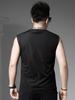 European Style American-Style Round Neck Vest for Men, Summer Outerwear, Sports, Fitness, Casual Sleeveless T-Shirt, Men's Tank Top