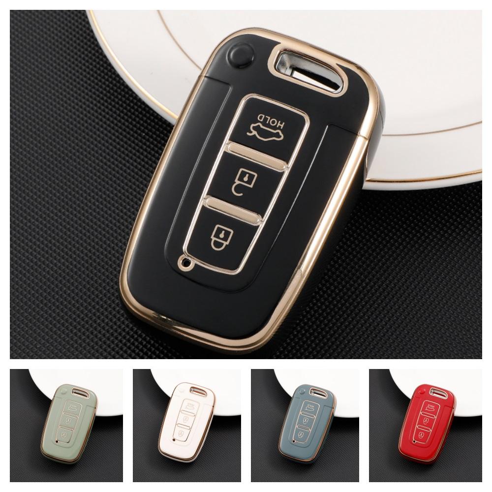 3 Buttons for KIA Forte Sportage K2 K5 for Hyundai Genesis Coupe Sonata Ix35 Smart Key Case Soft TPU Car Key Fob Shell Cover