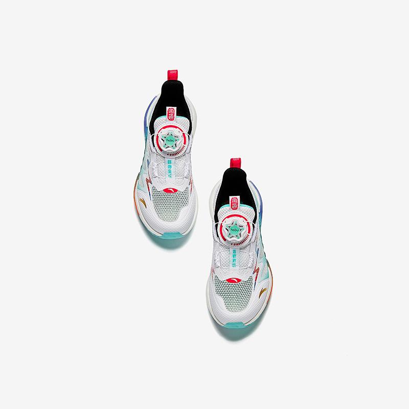 Anta Детские кроссовки Kids Wind Chaser 7.0 Koi Series Модные Удобные Универсальные Спортивные Кроссовки Детские Белые Флуоресцентно-Зеленые 312529909R