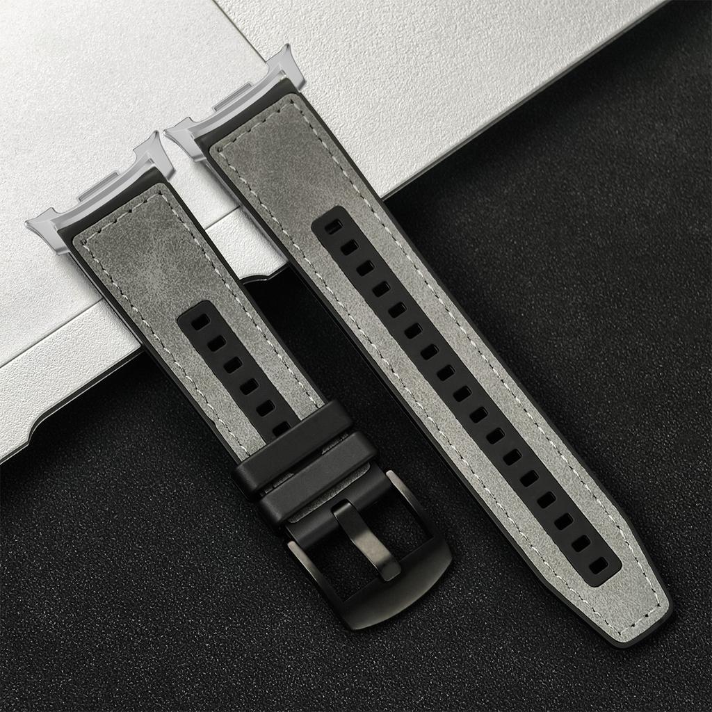 Кожаный силиконовый ремешок для Samsung Galaxy Watch 8/8 Classic 40 мм 44 мм 46 мм спортивный браслет для Galaxy Watch Ultra 2025 47 мм