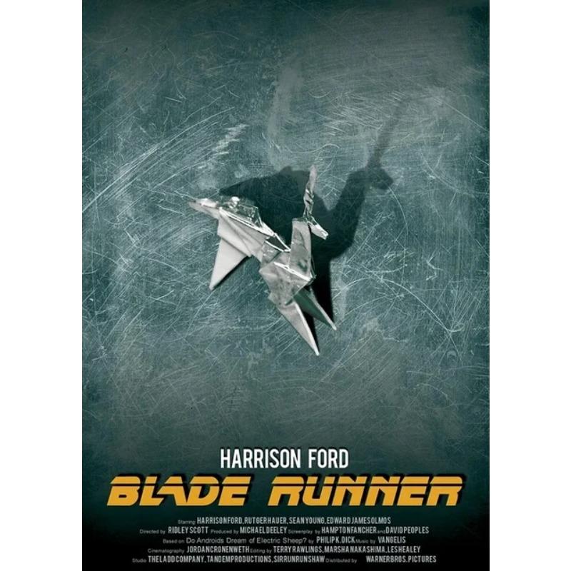 Ретро Фильм Бегущий по лезвию(1982) Классический научно-фантастический постер фильма Холст Живопись Настенное искусство Картины Винтажный Дом Клуб Кино Декор Подарок