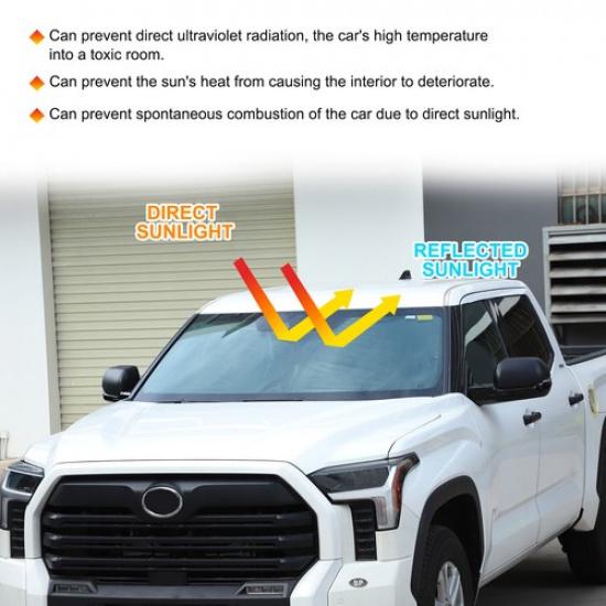 Черная автомобильная солнцезащитная шторка на лобовое стекло для Toyota Tundra/Sequoia +