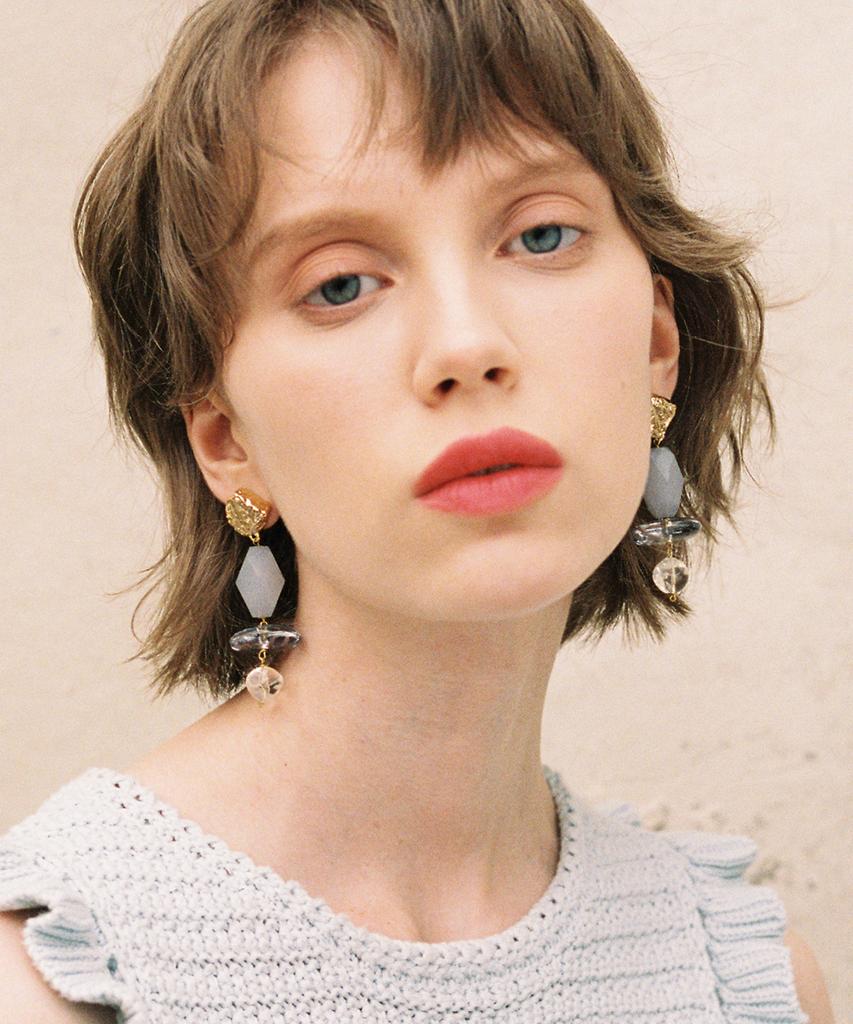 Серьги-подвески Elyona Ocean Rock & Beads