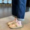 ~ Height Increase of 5cm~ Small Golden Bean Round Head Soft Cute Mary Jane Half Slippers Female Summer