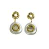 Light Luxury and High-end White Geometric Earrings, Women's Earrings, Fashionable and Exquisite, Niche Earrings, French Design Sense