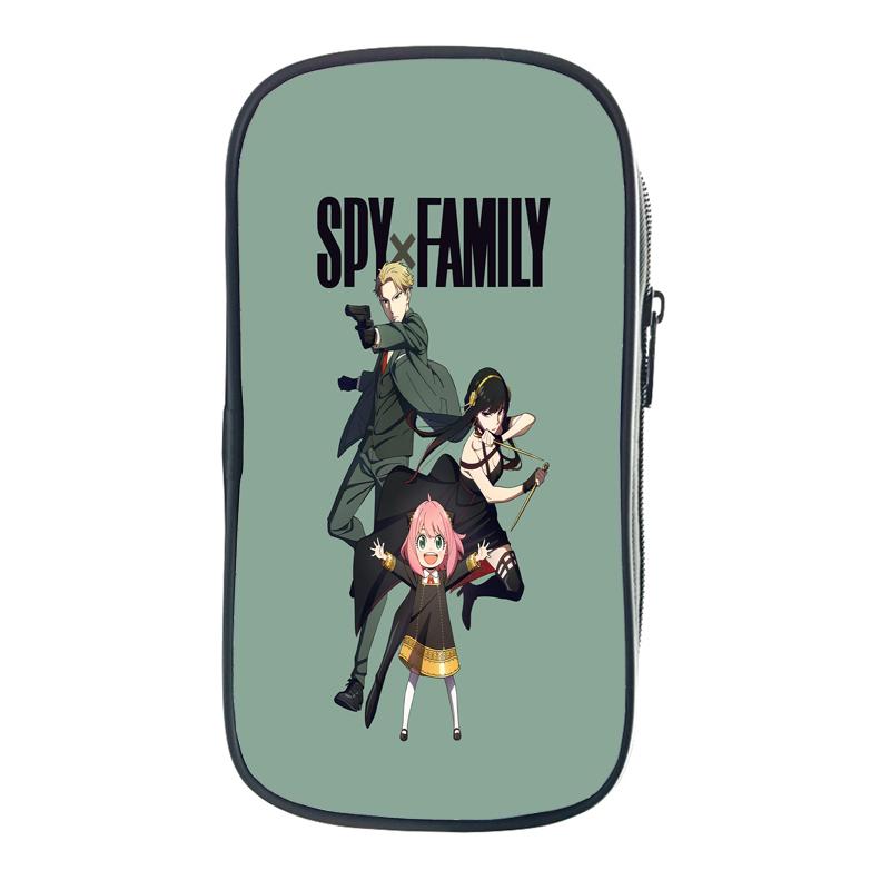 Семейный портативный пенал Spy X с героями мультфильмов Anya Forger, детская канцелярская сумка, большая вместительная сумка для хранения, школьная сумка-карандаш