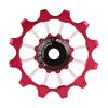 MEIJUN Керамический подшипник алюминиевый сплав велосипед задний переключатель передач ролик направляющее колесо (красный)