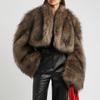 Vintage Luxury Fashion Faux Fur Short Coats Women Thick Button Solid Large Cuffs Jacket Winter Warm High Street Outwear