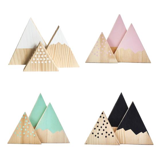 3шт/набор скандинавского горного стиля в форме треугольника для детей, украшения для спальни