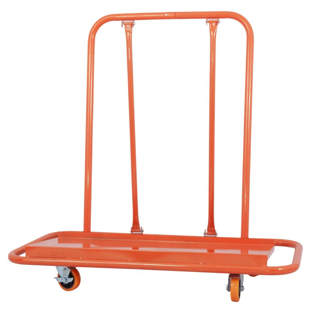 Panel Trolley for Plasterboard with 1000 kg Load Capacity, Drywall Transport Cart with Wheels, Robust Panel Transporter & Trolley for Panels, orange