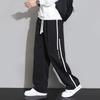 Men's Loose Wide-Leg Sweatpants - Summer 2024 Collection, Straight Casual Trousers, Ideal for Spring/Autumn Sports.