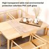 Transparent Table Protector Waterproof Tablecloth 0.8mm Thick Plastic Table Cover Protects from Scratches Spills for Dining Table Kitchen Dresser