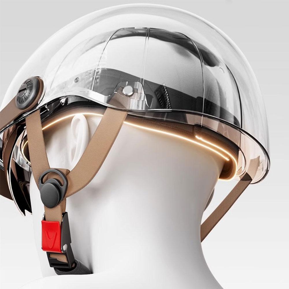 Retro Half Helmet Male Battery Electric Locomotive Classic Helmet Vehicle Helmet Seasons General Four Motorcycle Safety Ele K1N4