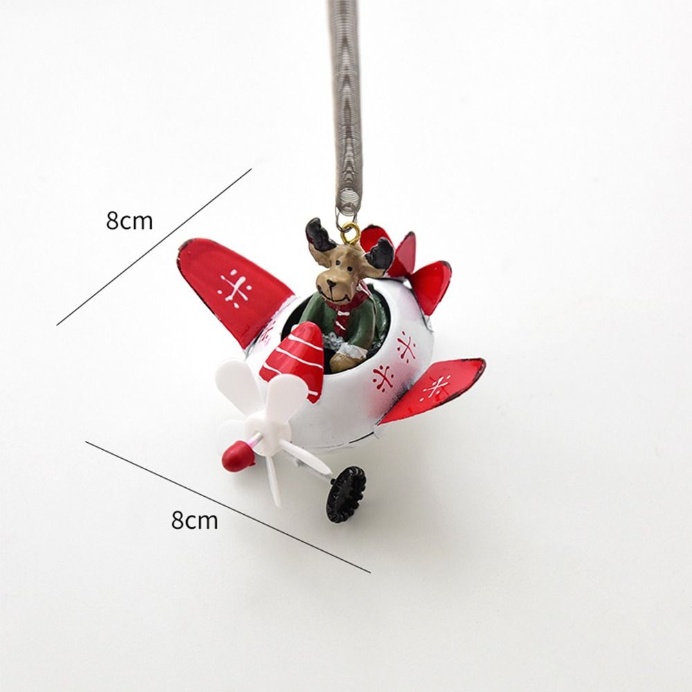 Santa Claus Airplane Christmas Hanging Decoration Mailbox Christmas Tree Ornament