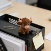 Мини-фигурка милой шотландской коровы, 3D-печать, мультяшная статуэтка сидящего бычка, коллекционный животный орнамент для декора дома, офиса, стола, полки