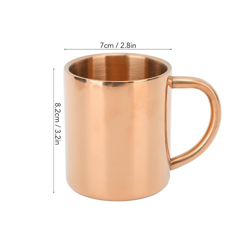 Double Layer Tea Cup Rustless Steel Beverage Vessel Easy To Wash Drinking Tumbler  Tea Drinking