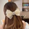 Hair Ornament Mesh Hair Clip Large Size Crystal Hair Clip French Bow Hair Clip  Lady