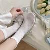 Women's Summer Thin Cotton Breathable Ballet Bow Mid Tube Pile Socks
