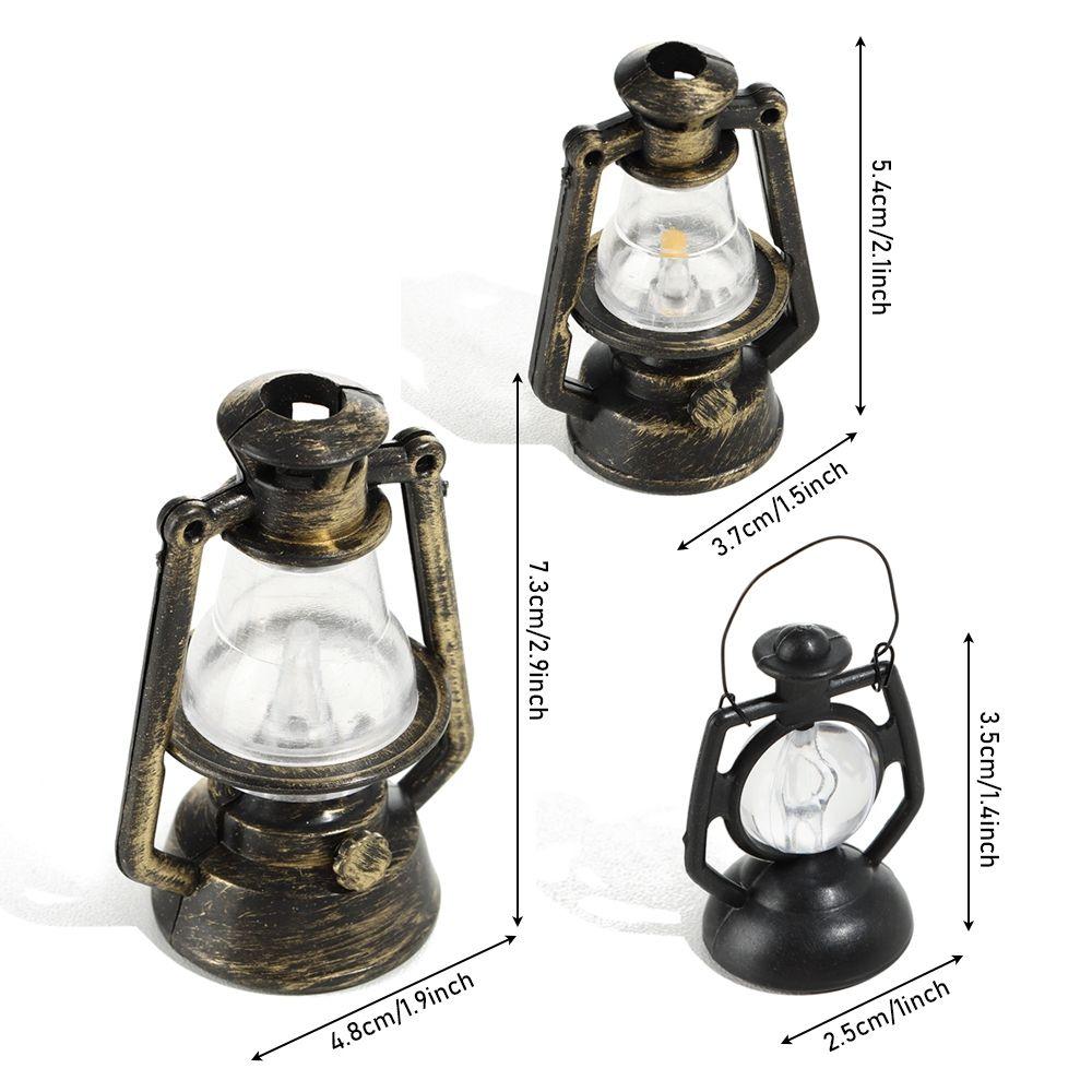 Miniature House Decor Dollhouse Kids Toy Kitchen Scene Ornaments Kerosene Lantern Toy Doll Oil Lamp