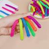 12/24Pcs Colorful Soft Caterpillars Kids Birthday Party Favors Pinata Filler Stretch String Fidget Toys Halloween Christmas Gift