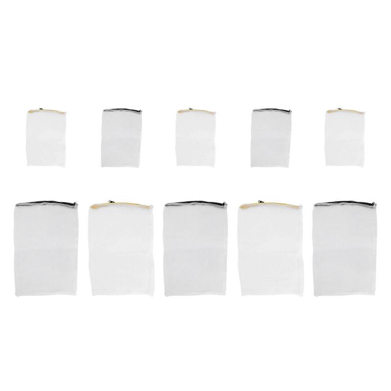 Aquarium Filter Material Pouches 10PCS Thickened Zipper Design For Aquarists Fine Mesh Design Perfect For Water Filtration