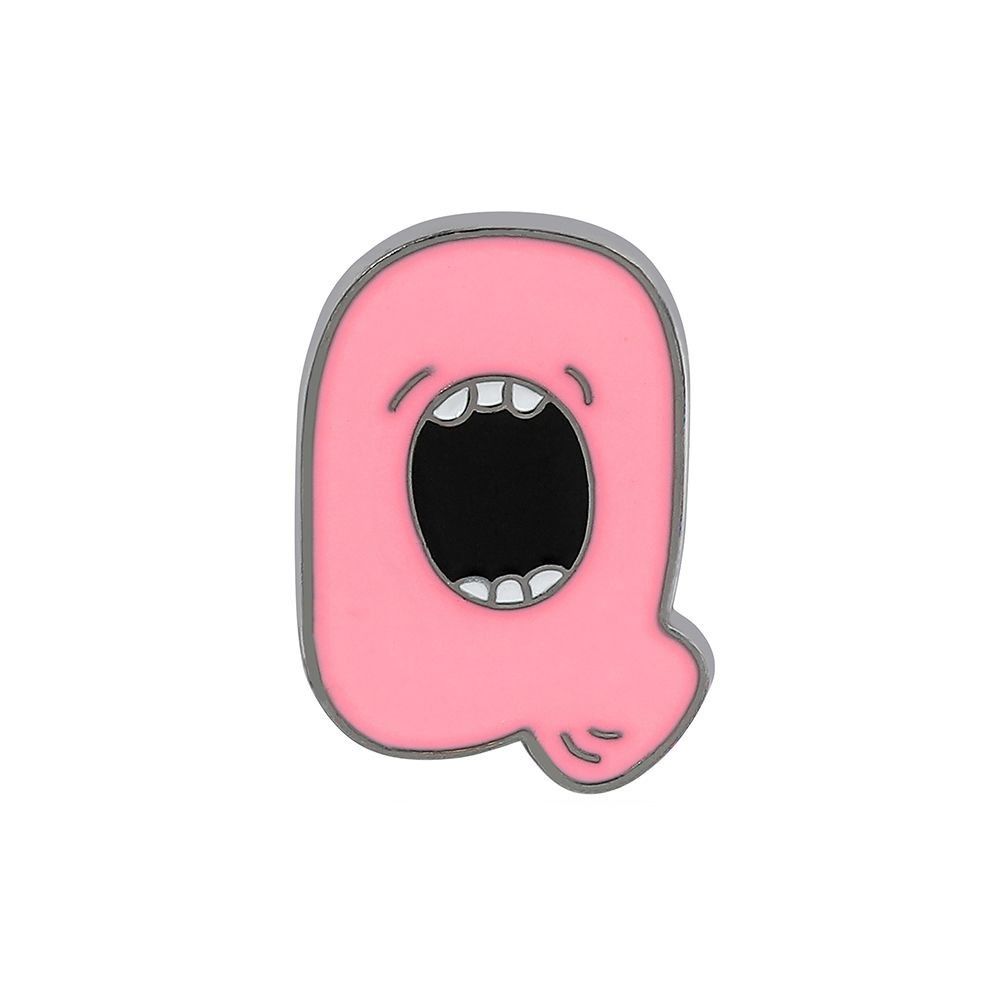 Cute Funny Alphabet Brooches Creative Cartoon Brooch Badges 26 Letter Enamel Pins  Backpack Decor