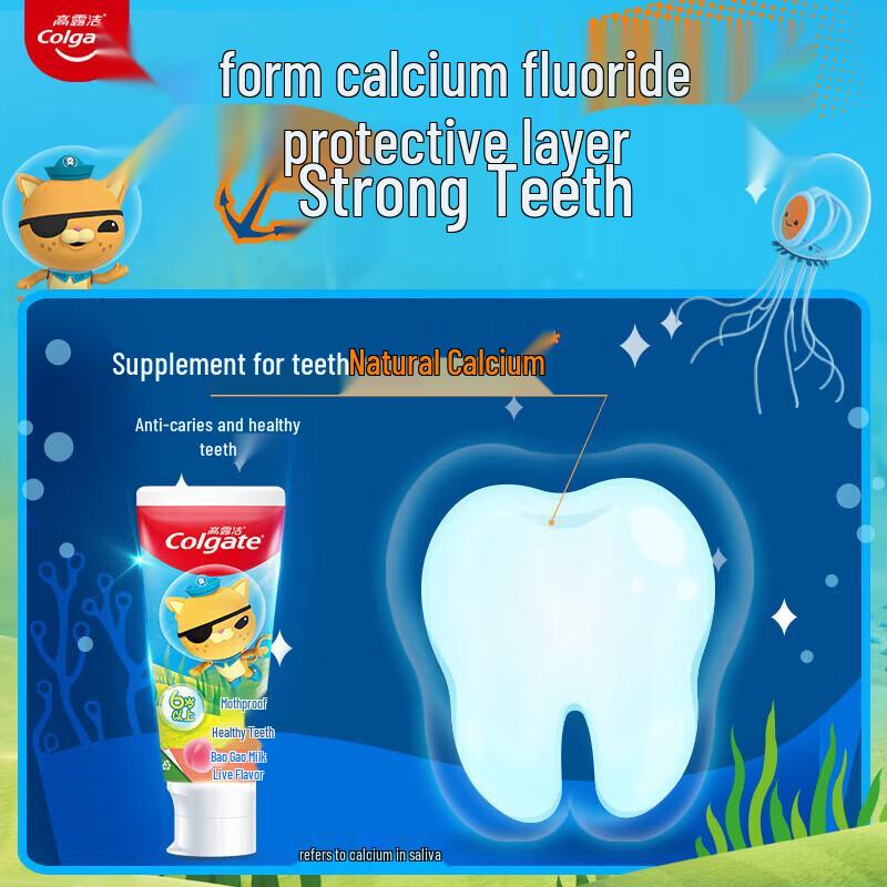Colgate 6+ Kids Fluoride Toothpaste - Peach Milk