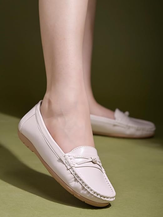 Женские лоферы Shoetopia, без шнуровки, удобные повседневные туфли на плоской подошве | Мягкая подошва, обувь для вождения с металлической пряжкой | Легкая повседневная обувь, мокасины