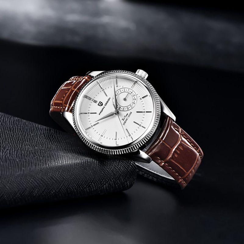 New PAGANI DESIGN Luxury Quartz Watch for Men Mechanical Travel Time Wristwatch Men's Leather 20 Bar Waterproof Japan VH65