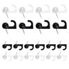 50Pcs Push Pin with Hook Plastic Box Black Transparent Cork Bulletin Board Whiteboard Wall Map Photo Fixing Thumbtack Office Home Supplies