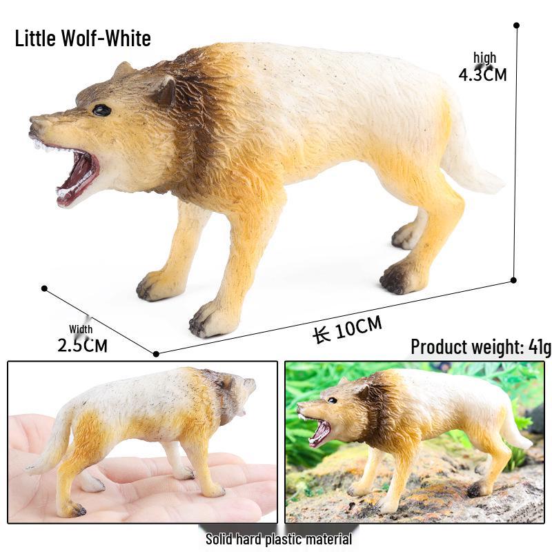 Cross-border Children's Solid Yellow Wolf & Gray Wolf Pup Ornamental Toys