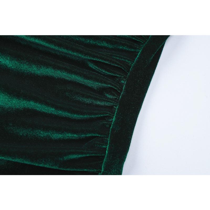 Женские весенние однотонные тонкие плиссированные платья с круглым вырезом и длинными рукавами