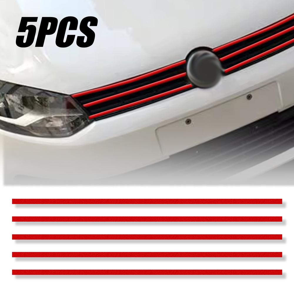 Наклейки со светоотражающими полосами для автомобиля Автоматическая решетка капота Декоративные наклейки Универсальный автомобильный стиль Водонепроницаемые автоматические наклейки