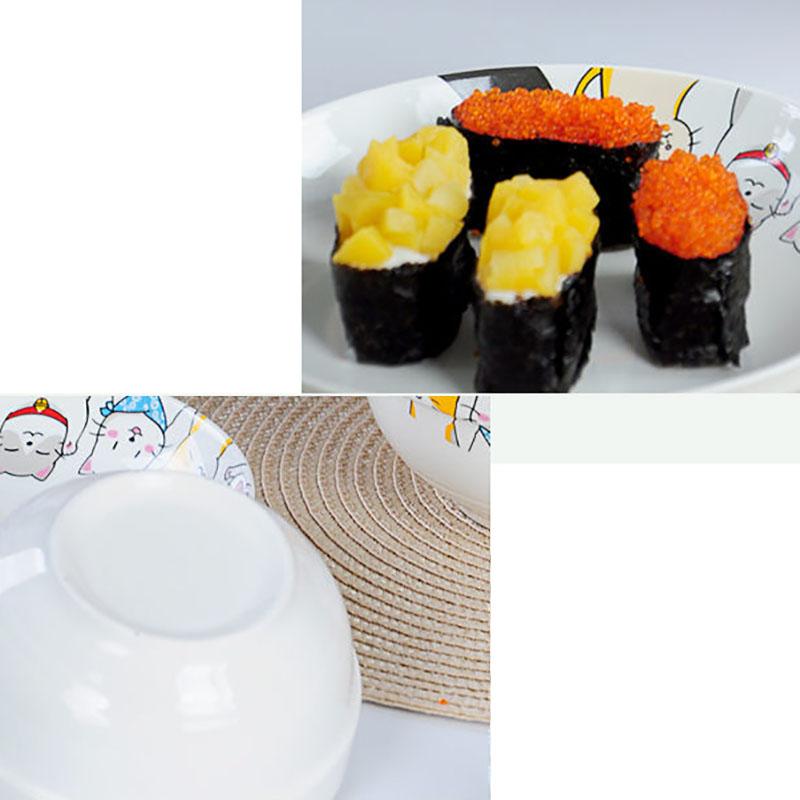 Ceramic Bowl Rice Bowl 2 People Food Tableware Combination Plate Dish Set Dinner Bowl Soup Bowl Fish Plate