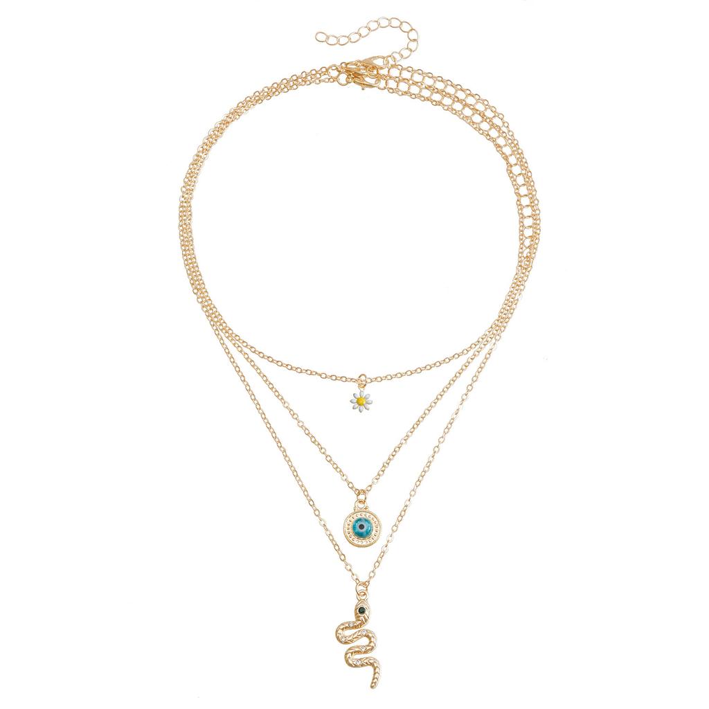 Аксессуары Подвеска Змеиный глаз Дьявола Цепочка на ключицу Креативный дизайн Многослойное ожерелье Аксессуары