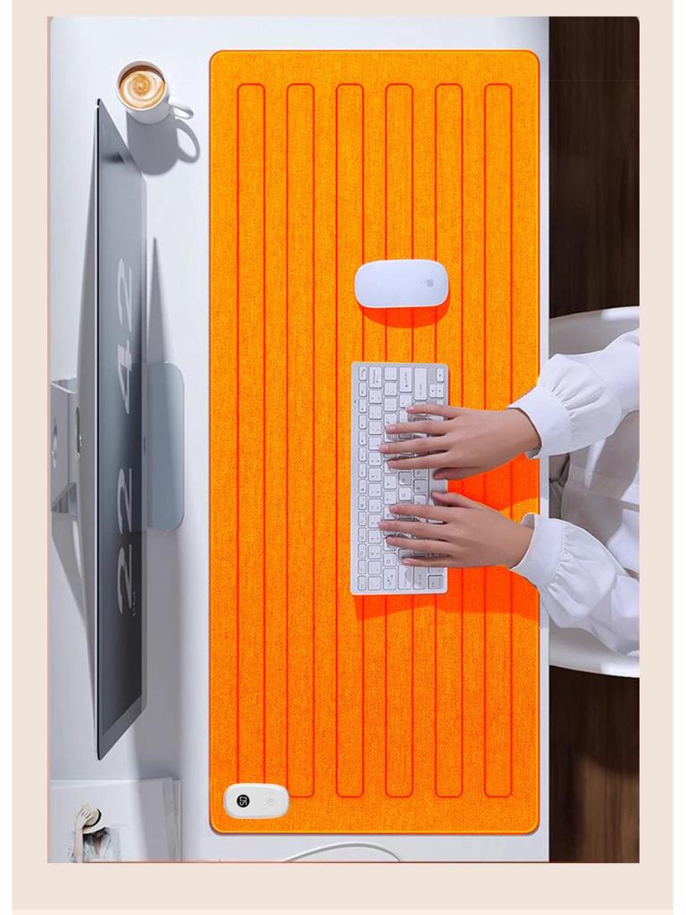 Large Odorless Cartoon Heating Desk Pad - Warm Office Mouse & Table Mat