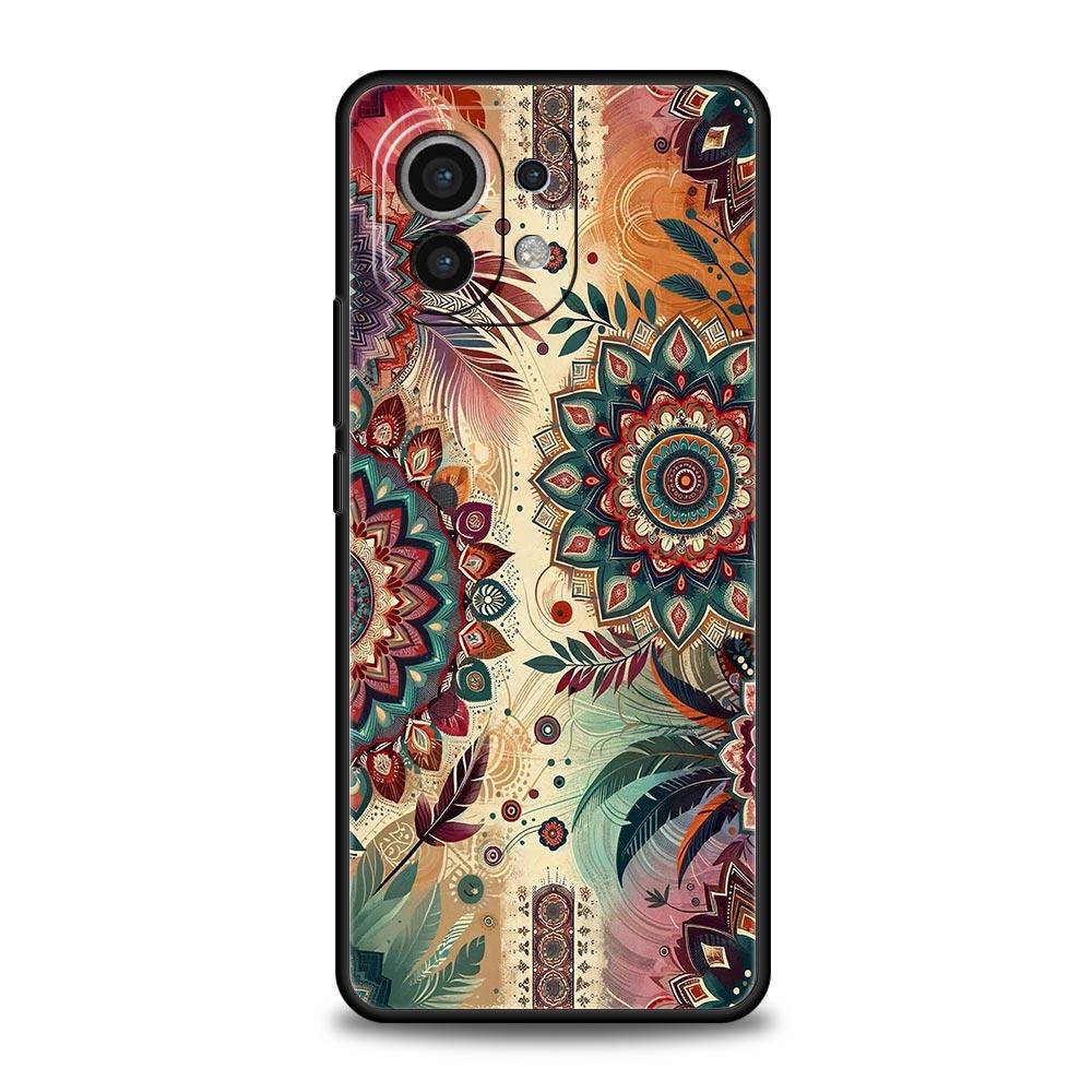 Чехол-бампер с индийским узором мандала для Xiaomi Mi 17 Pro Max 15 14 13 12 11 Ultra 15T 14T 13T 12T 11T Pro Lite из мягкого ТПУ