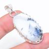 Dendrite Opal Handmade 925 Sterling Silver Jewelry Pendant 1.97" L5i42