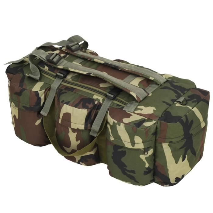 Sports Bag - vidaXL - 3-in-1 - 120 L - Camouflage - Waterproof