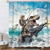 Jurassic Action Dinosaur Tapestry Monster Art Wall Hanging T-Rex Shark Ocean Print Sci Fi Decor Jungle Poster Banner