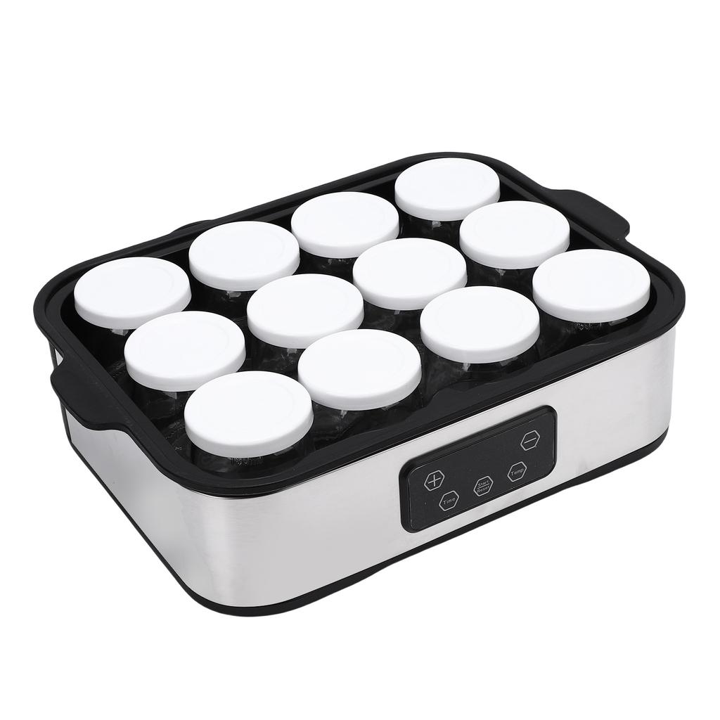 Электрическая машина для приготовления йогурта 0 48-часовой таймер Автоматическая машина для приготовления йогурта Постоянная температура с 12 шт. чашек по 180 мл