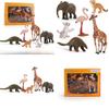 Childrens Wild Animal Pvc Model Set With Giraffe Tiger Elephant Flamingo For Educational Play