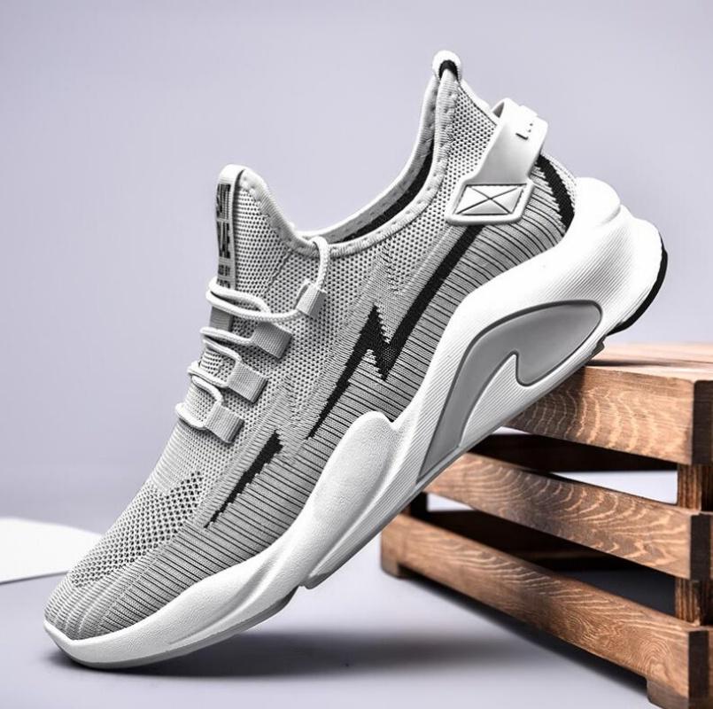 Fashion Men's Vulcanized Shoes Summer Woven Men Shoes Breathable Lace Up Sneakers Outdoor Sneakers