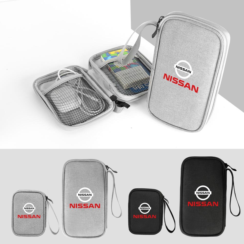 CGCBZC1 Car Storage Pocket Multi-use Organizer Box Phone Key Stowing Tidying Bags For Nissan Nismo Almera Tiida Sunny QASHQAI Skyline