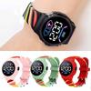 Waterproof LED Digital Children Kids Watch Wristwatch Silicone Rainbow Creative Student Sport Electronic Boys Girls Watches