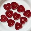 10 шт. японские винтажные винно-красные сердечки-пуговицы женское пальто свитер кардиган DIY Deco милые девушки шляпа одежда швейные аксессуары