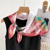 Summer 70x70cm Square Scarf for Women Shade Sun Protection Print Imitation Silk Scarf Designer Foulard Femme Scarves Hijab Bag