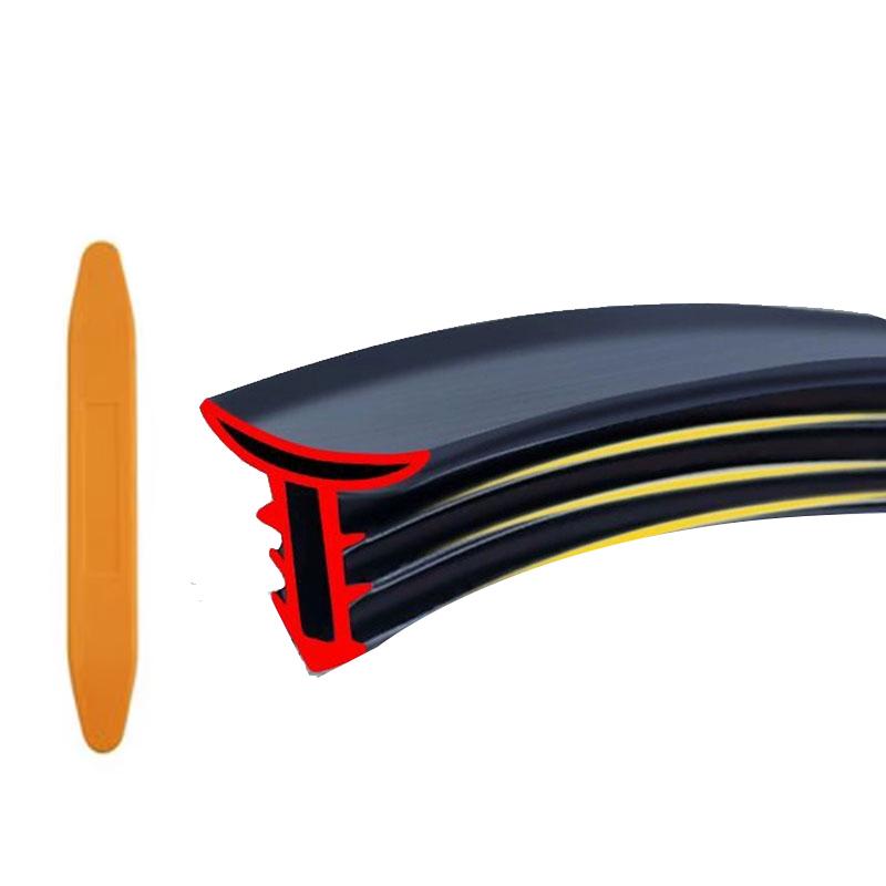 SEAMETAL 1,6 м Уплотнительная лента для приборной панели автомобиля Уплотнительная лента для лобового стекла Звукоизоляционная водонепроницаемая резиновая лента Автоаксессуары