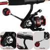 Telescopic Fishing Rod 5.0:1 Speed Metal Spool Fishing Reel Bass Freshwater Saltwater Outdoor Travel Fishing Tackle Rod Combo